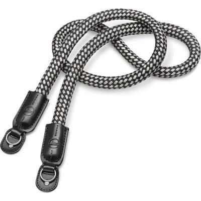 Leica 14719 Carrying Strap, round braided rayon & leather cord, black / white Leica 14719 Carrying Strap, round braided rayon & leather cord, black / white