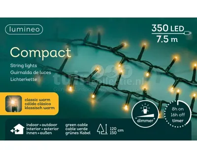 Kerstverlichting LED compact ricelights buiten 750 cm Lumineo - Lumineo Kerstverlichting LED compact ricelights buiten 750 cm Lumineo - Lumineo