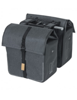 Basil urban dry dubbele mik-fietstas - 50l - grijs melee - waterdicht - thumbnail