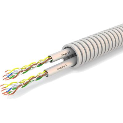 Flexibele Voorbedrade CAT6 Kabelbuis - 20mm - 100m - Dubbele UTP