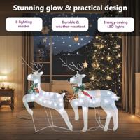 VidaXL Kerstrendieren 2 st 40 led&apos;s wit - thumbnail