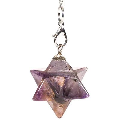 Amethist Merkaba Pendel Edelsteen voor Aromatherapie en Healing Amethist Merkaba Pendel Edelsteen voor Aromatherapie en Healing