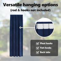 VidaXL Verduisterende gordijnen 2 pcs donkerblauw 140 x 245 cm fluweel - thumbnail