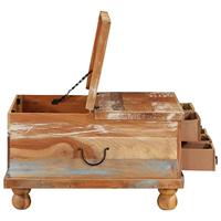 Salontafel 70x70x38 cm gerecycled hout - thumbnail