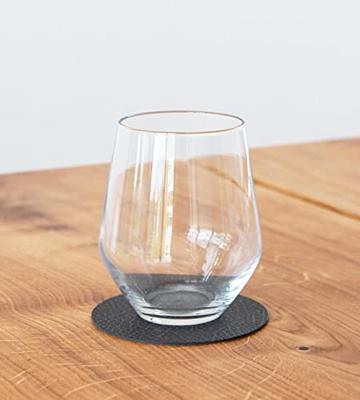 LIND DNA - Glass Mat Circle - Onderzetter 10cm Hippo Black-Anthra