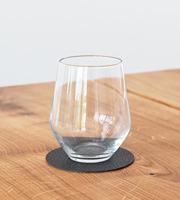 LIND DNA - Glass Mat Circle - Onderzetter 10cm Hippo Black-Anthra - thumbnail