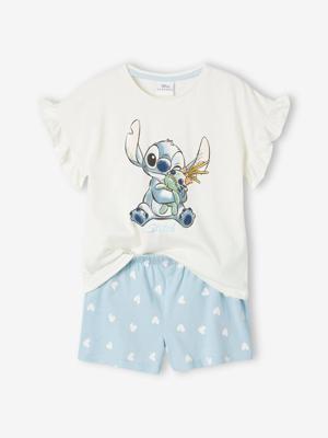 Tweekleurige pyjashort meisjes Disney® Lilo en Stitch grijsblauw