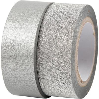 Creativ Company Masking tape zilver 2m, 2st.