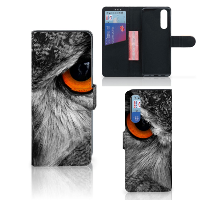 Sony Xperia 5 Telefoonhoesje met Pasjes Uil Sony Xperia 5 Telefoonhoesje met Pasjes Uil