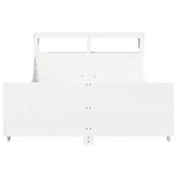 Bedframe zonder matras massief grenenhout wit 140x200 cm - thumbnail