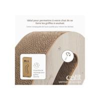 Krabpaal voor katten - CATIT - Pixi kattenstaart - Met stoffen bal en veer - Natuurlijke eikenlook - thumbnail