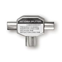 Nedis Satelliet- en Antenne-Adapter | 2x Coax Male | IEC Female | 1 stuks - CSBW40950WT CSBW40950WT - thumbnail