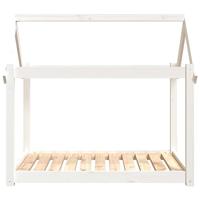 VidaXL Hondenmand 101x70x90 cm massief grenenhout wit - thumbnail