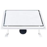 VidaXL Doucheafvoer met 2-in-1 deksels 28x28 cm roestvrij staal - thumbnail