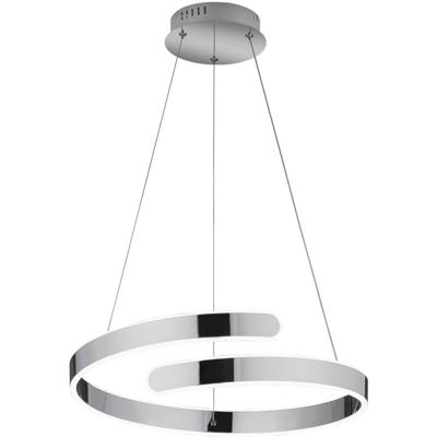 LED Hanglamp Chroom - 37W Dimbaar - Natuurlijk Wit 4000K - Aluminium