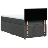 Boxspring met matras stof donkergrijs 90x190 cm - thumbnail