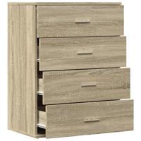 Dressoir 60x39x80 cm bewerkt hout sonoma eikenkleurig - thumbnail