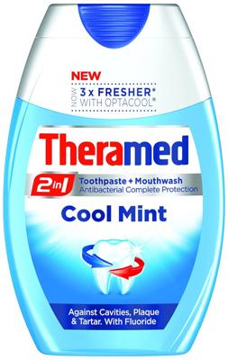 Theramed 2-in-1 Tandpasta & Mondwater, Cool Mint - 75 ml Theramed 2-in-1 Tandpasta & Mondwater, Cool Mint - 75 ml