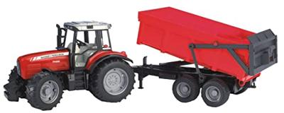Bruder Massey Ferguson 7480 met aanhanger