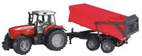 Bruder Massey Ferguson 7480 met aanhanger - thumbnail