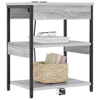 Nachtkastje Grijs sonoma Bewerkt hout - thumbnail