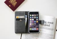 Premium Wallet TPU Case Apple iPhone 5 - Smartphonehoesje - Booktype - PU leer - inclusief pashouder - zwart - thumbnail