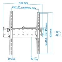 Muurbeugel TooQ LP4255T-B LP4255T-B 32"-55" TV - thumbnail