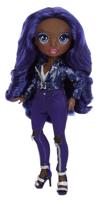 Rainbow High Krystal Bailey – indigo (donkerblauw-paarse) modepop met 2 complete mix & match-outfits en accessoires - thumbnail