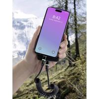 Renkforce USB-kabel USB 2.0 USB-C stekker, USB-C stekker 1.50 m Zwart Connectoren 360° draaibaar, Spiraalkabel RF-6713692 - thumbnail