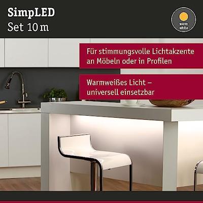 Paulmann SimpLED 78974 LED-strip complete set Met connector (male) 12 V 10 m Warmwit 1 stuk(s) Paulmann SimpLED 78974 LED-strip complete set Met connector (male) 12 V 10 m Warmwit 1 stuk(s)