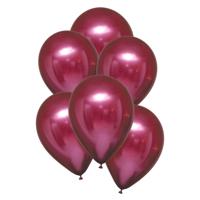Chrome Ballonnen Granaatappel Rood Luxe - 6 Stuks - thumbnail
