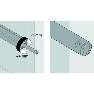 Blum set regelbare TIP-ON - lang - Carbon zwart - 956A1004 - thumbnail