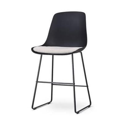 Nolon Nino-Liv Barkruk Zwart - Beige Kussen - Zwart Frame - 65cm Nolon Nino-Liv Barkruk Zwart - Beige Kussen - Zwart Frame - 65cm