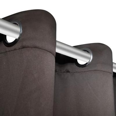 VidaXL Gordijnen met metalen ringen verduisterend 135x175 bruin 2 st