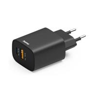 Hama Snellader 1x USB-A 1x USB-C PD 30W Zwart - thumbnail