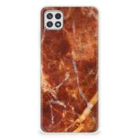 Samsung Galaxy A22 5G | TPU | Siliconen hoesje | Marmer Bruin - thumbnail