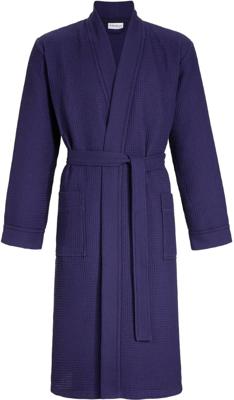 Wafelpatroon badjas blauw uniseks Wafelpatroon badjas blauw uniseks