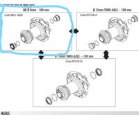 Fulcrum adapter thru-axle to quick release front wheel - thumbnail