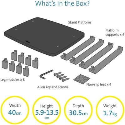 Kensington SmartFit monitorstandaard Plus, zwart - thumbnail