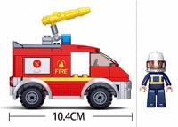 Sluban Fire Brigade Emergency Vehicle and Fuel Pump bouwstenen set (M38-B0623) - thumbnail