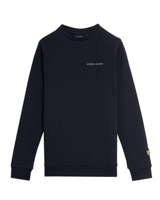 Script Crew Neck Sweatshirt Dark Navy