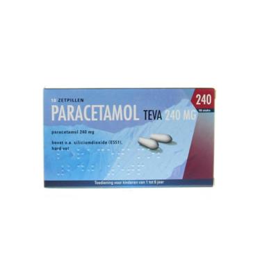 Paracetamol 240 mg 10 Zetpillen
