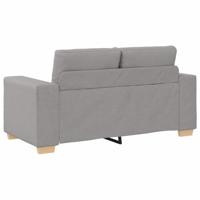 Bankstel met kussen 2 pcs Grijs 221 x 78 x 80 cm Stof - thumbnail