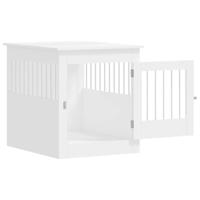 Hondenbench 64,5x80x71 cm bewerkt hout wit - thumbnail