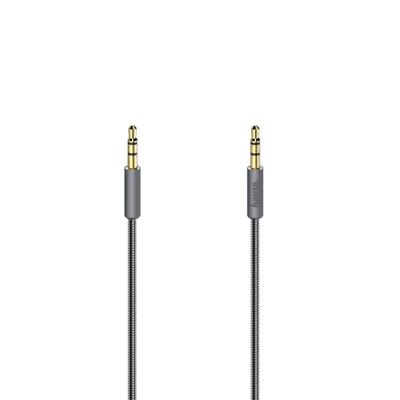Hama Audiokabel Elite, 3,5-mm-jack-stereo - stereo, metaal, verguld, 0,75 m Mini jack kabel