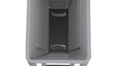 Rubbermaid afvalcontainer Slim Jim, 60 liter, grijs