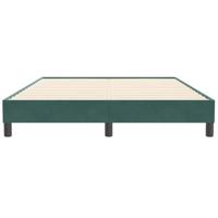 Boxspring zonder matras fluweel donkergroen 160x210 cm - thumbnail