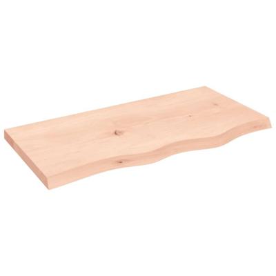 Wandschap 80x40x(2-4) cm onbehandeld massief eikenhout