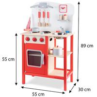 New Classic Toys houten Kinderkeuken Bon Appetit - Rood - thumbnail