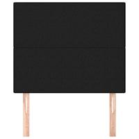 Hoofdborden 2 st 90x5x78/88 cm stof zwart - thumbnail